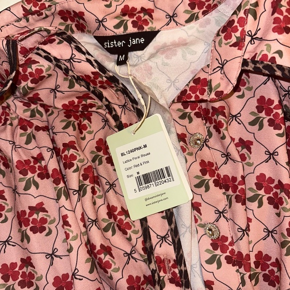 Sister Jane Lattice Floral Blouse - Picture 5 of 5